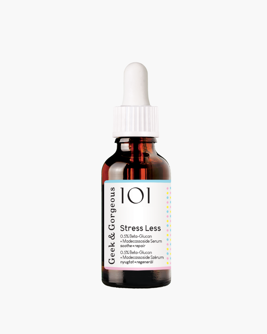 Stress Less 0.5% Beta-Glucan + Madecassoside Serum - raminantis veido serumas